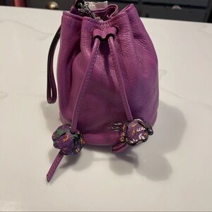 Coach Vibrant Purple Mini Bucket Bag